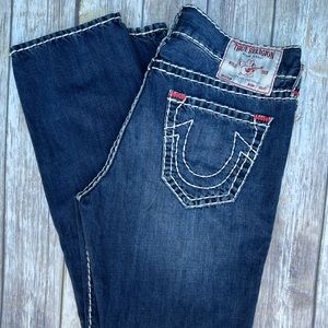 True Religion Ricky Super T stitch relaxed straight men’s jeans size 36